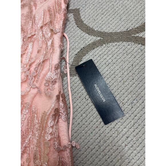 Lulus Making Magic Blush Pink Fringe Lace-Up Mini Dress, size XS - Picture 4 of 16